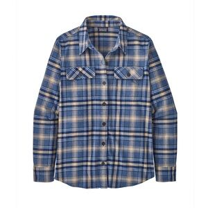 Women's Long-Sleeved Organic Cotton Midweight Fjord Flannel Shirt size L
